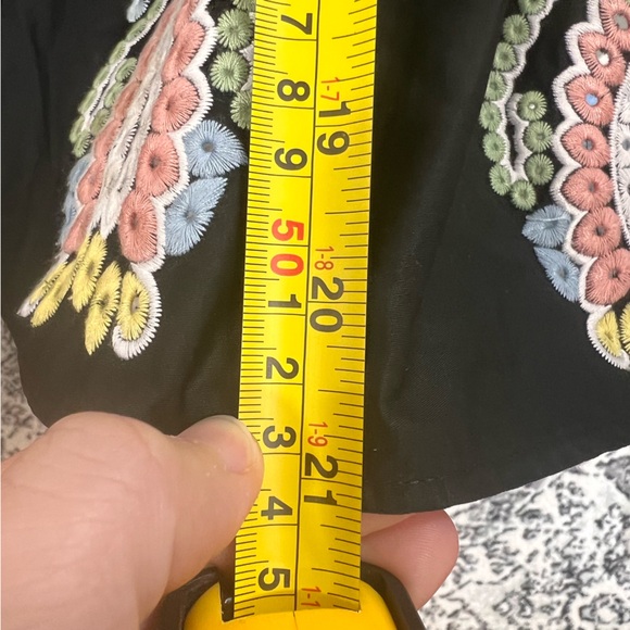 Caroline Constas Lou Embroidered Eyelet Paisley Off Shoulder Top Boho Black, M - Picture 14 of 14